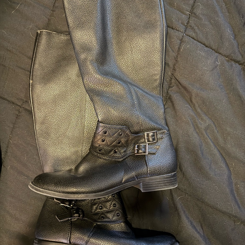 Kohl's Black Leather Women's Winter Boots